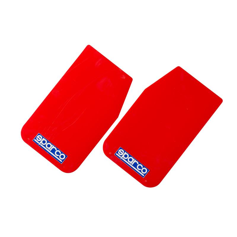 Sparco Mud Flap Pair Red SPARCO Mud Flaps  AXOPROS
