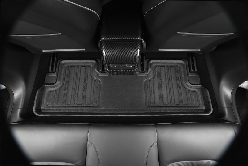 3D MAXpider 2020-2021 Tesla Model Y Elitect 1st & 2nd Row Floormats - Black 3D MAXpider Floor Mats - Rubber  AXOPROS