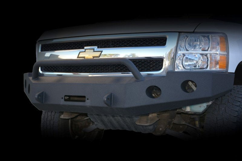 DV8 Offroad 07-13 Chevrolet Silverado 1500 Front Bumper - Black Powdercoat DV8 Offroad Bumpers - Steel  AXOPROS