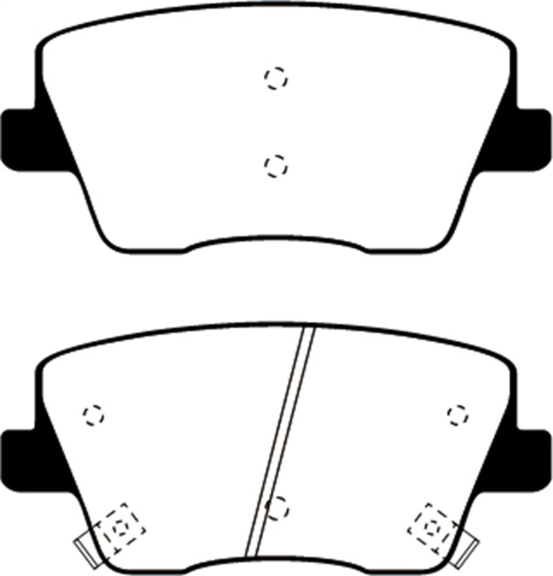 EBC 2019+ Hyundai Veloster N (2nd Gen) 2.0L Turbo Greenstuff Rear Brake Pads EBC Brake Pads - Performance  AXOPROS