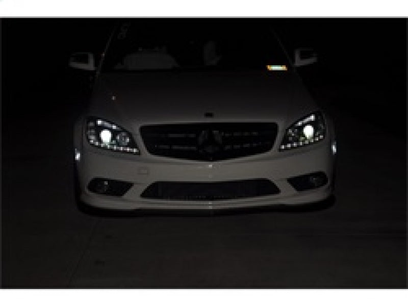 Spyder Mercedes Benz C-Class 08-11 Projector Headlights Halogen - DRL Blk PRO-YD-MBW20408-DRL-BK SPYDER Headlights  AXOPROS