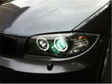 Spyder BMW E87 1-Series 08-11 Projector Headlights LED Halo Black High H1 Low H7 PRO-YD-BMWE87-HL-BK SPYDER Headlights  AXOPROS