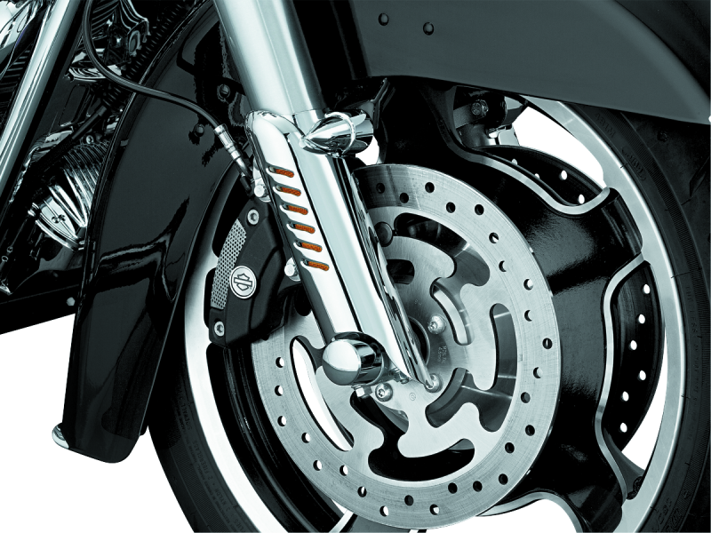 Kuryakyn Lower Leg Deflector Shields 00-13 Touring Chrome Kuryakyn Wind Deflectors  AXOPROS