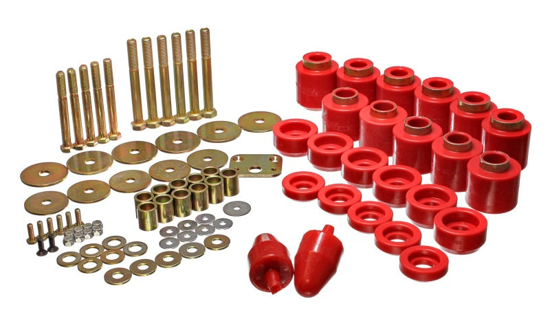 Energy Suspension 1in Body Lift Kit - Red Energy Suspension Bushing Kits  AXOPROS