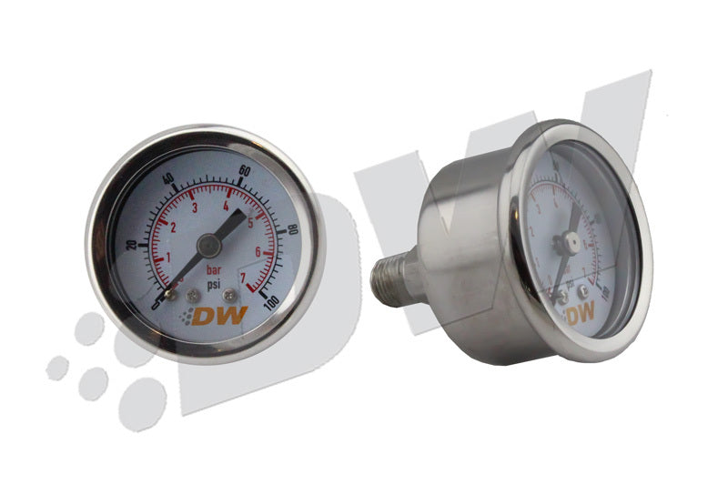 DeatschWerks 0-100 PSI 1/8in NPT Mechanical Fuel Pressure Gauge DeatschWerks Gauges  AXOPROS