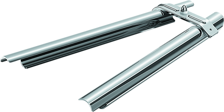 Kuryakyn Downtube Covers 00-06 Softail Chrome - AXOPROS Kuryakyn Frame Sliders  