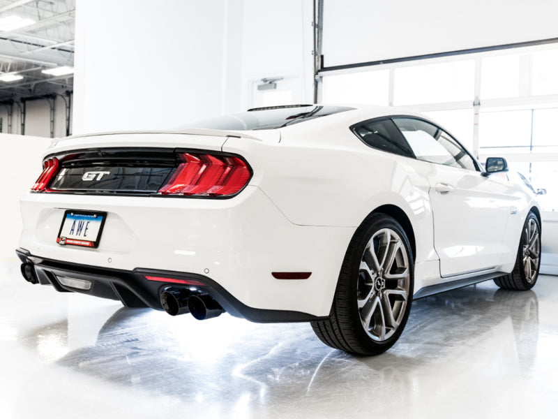 AWE Tuning 2018+ Ford Mustang GT (S550) Cat-back Exhaust - Touring Edition (Quad Diamond Black Tips) AWE Tuning Catback  AXOPROS