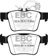 EBC 2017+ Alfa Romeo Giulia 2.0T Yellowstuff Rear Brake Pads EBC Brake Pads - Performance  AXOPROS