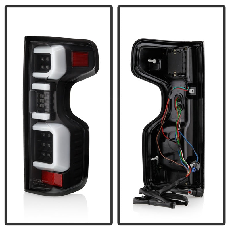 Spyder Chevy Silverado 19-20 (Do Not Fit Halogen Model) LED Tail Light Blk ALT-YD-CS19LED-BK SPYDER Tail Lights  AXOPROS