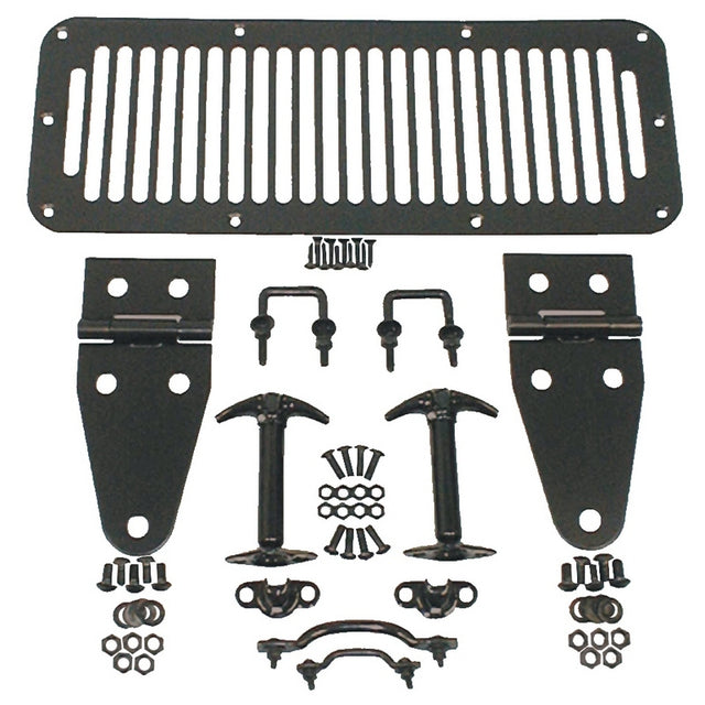 Rugged Ridge 78-95 Jeep CJ / Jeep Wrangler Black Hood Kit Rugged Ridge Hoods  AXOPROS