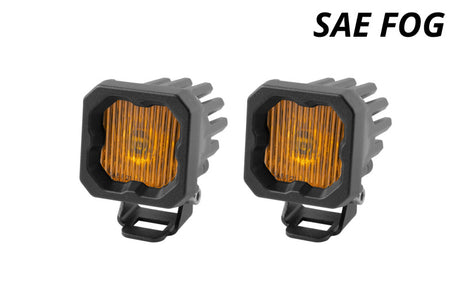 Diode Dynamics Diode Dynamics Stage Series C1 LED Pod - Yellow SAE Fog Standard ABL (Pair) Light Bars & Cubes aftermarket performance part