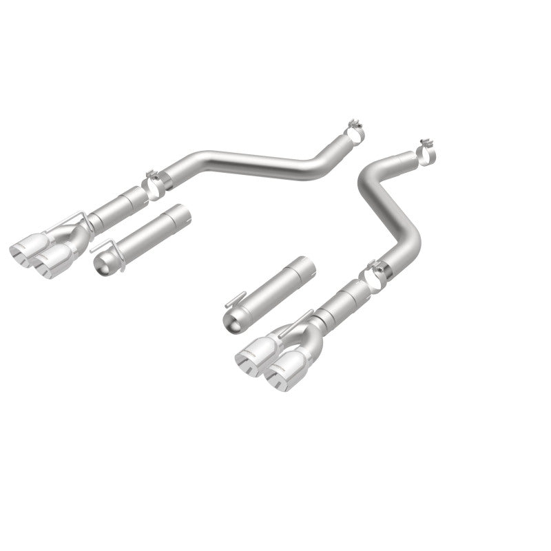 MagnaFlow Axle-Back, SS, 3in, Quad Split Rear 3.5 Tips 2015 Dodge Challenger incl SRT Hellcat Magnaflow Catback  AXOPROS