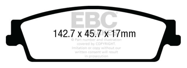 EBC 15+ Cadillac Escalade 6.2 2WD Ultimax2 Rear Brake Pads EBC Brake Pads - OE  AXOPROS