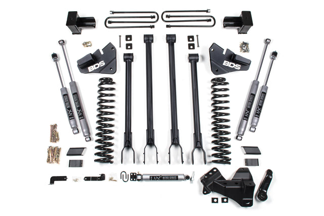 4 Inch Lift Kit - 4-Link Conversion - Ford F250 / F350 Super Duty (17-19) 4WD - Gas BDS Suspension Suspension Lift Kit  AXOPROS