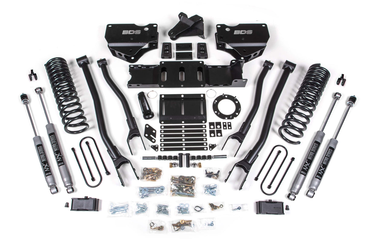 4 Inch Lift Kit W/ 4-Link - Ram 3500 (19-24) 4WD - Diesel BDS Suspension Suspension Lift Kit  AXOPROS