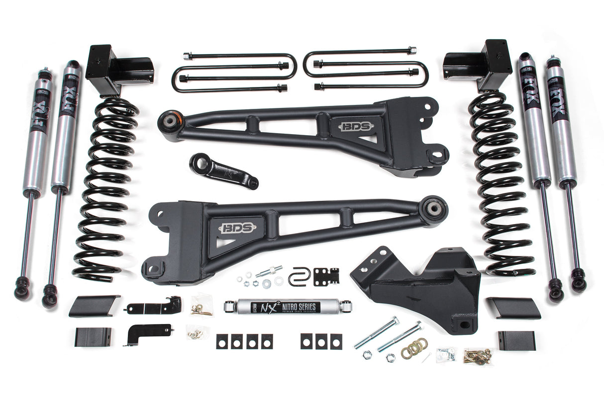4 Inch Lift Kit W/ Radius Arm - Ford F250/F350 Super Duty (17-19) 4WD - Diesel BDS Suspension Suspension Lift Kit  AXOPROS
