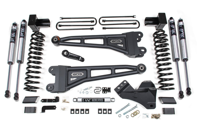 4 Inch Lift Kit W/ Radius Arm - Ford F250/F350 Super Duty (17-19) 4WD - Gas BDS Suspension Suspension Lift Kit  AXOPROS