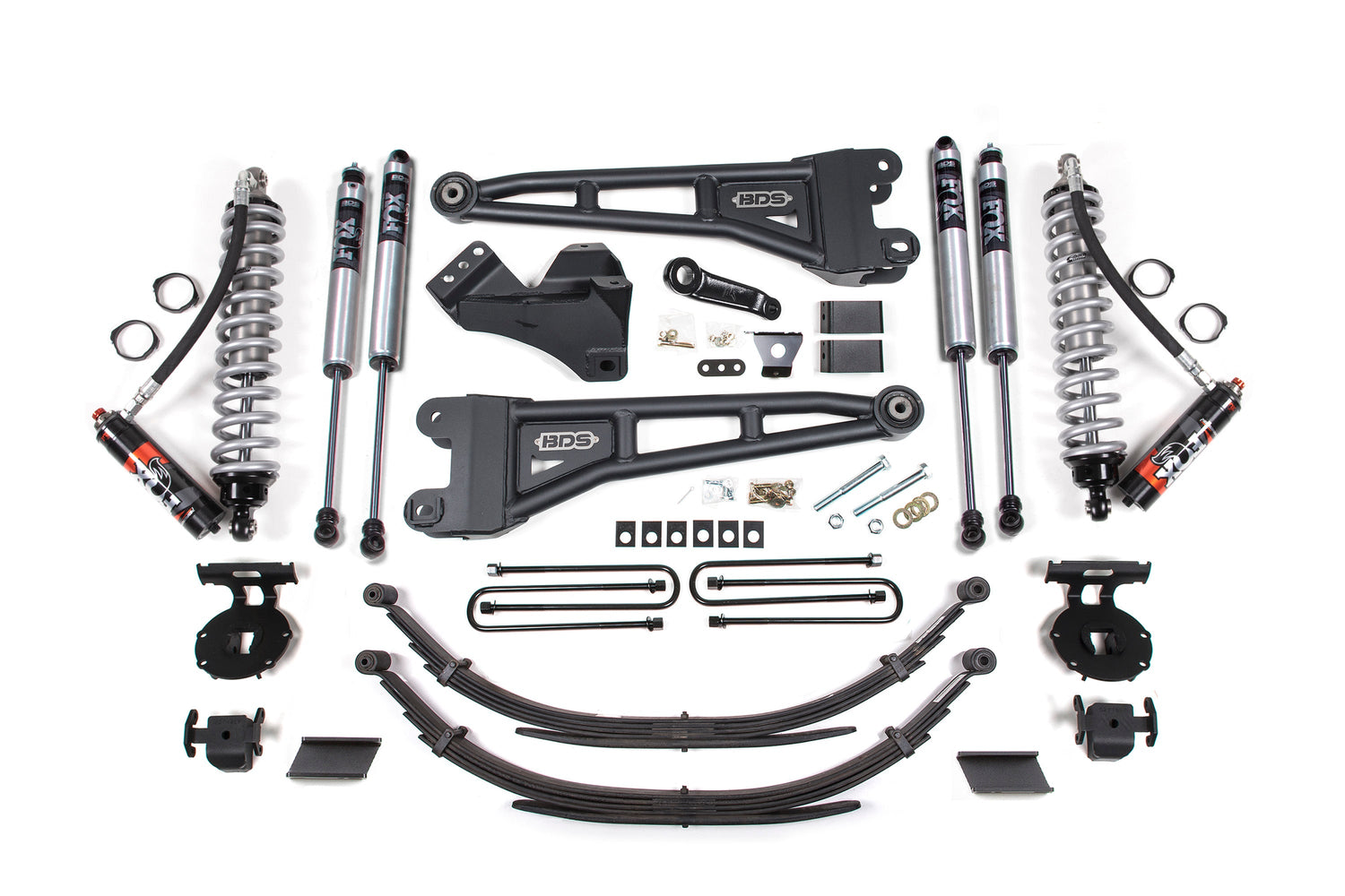 4 Inch Lift Kit W/ Radius Arm - FOX 2.5 Performance Elite Coil-Over Conversion - Ford F250/F350 Super Duty (11-16) 4WD - Diesel BDS Suspension Suspension Lift Kit  AXOPROS