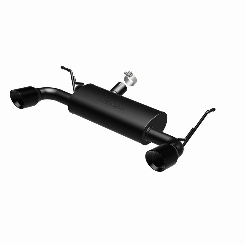 MagnaFlow 07-17 Jeep Wrangler JK 3.8/3.6L Dual Split Rear Exit Black Axle-Back Exhaust - AXOPROS Magnaflow Axle Back  