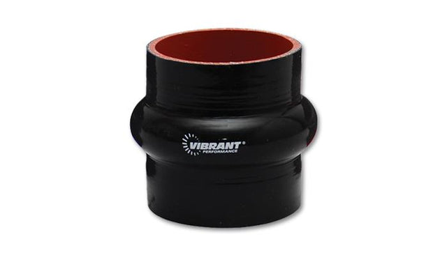 Vibrant 4 Ply Reinforced Silicone Hump Hose Connector - 4.5in I.D. x 3in long (BLACK) Vibrant Silicone Couplers & Hoses  AXOPROS