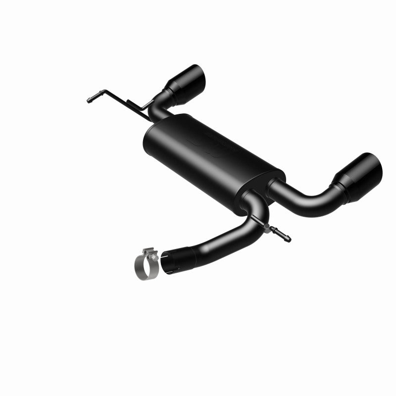 MagnaFlow 07-17 Jeep Wrangler JK 3.8/3.6L Dual Split Rear Exit Black Axle-Back Exhaust - AXOPROS Magnaflow Axle Back  