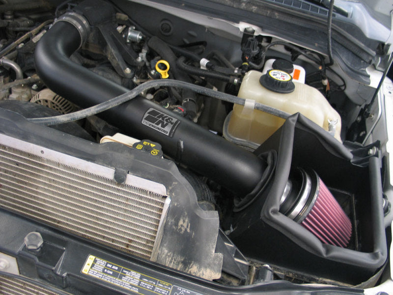 K&N 07-08 Ford F250 SD V8-5.4L Black High Flow Performance Kit K&N Engineering Cold Air Intakes  AXOPROS