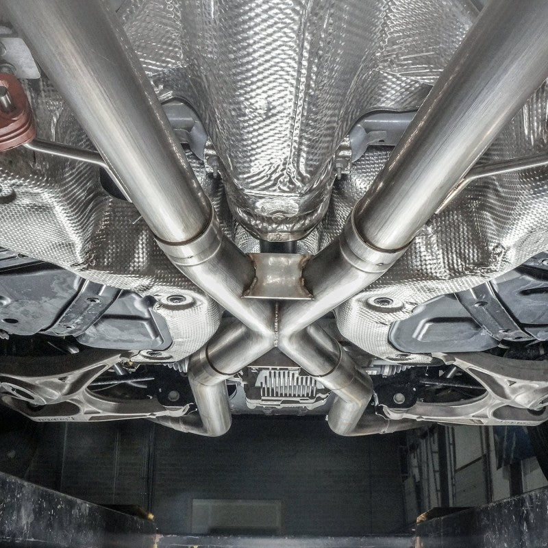 Stainless Works 2018 Jeep TrackHawk 6.2L 3in Catback System X-Pipe Turbo S-Tube Muffler Stock Exit Stainless Works Catback  AXOPROS
