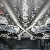 Stainless Works 2018 Jeep TrackHawk 6.2L 3in Catback System X-Pipe Turbo S-Tube Muffler Stock Exit Stainless Works Catback  AXOPROS