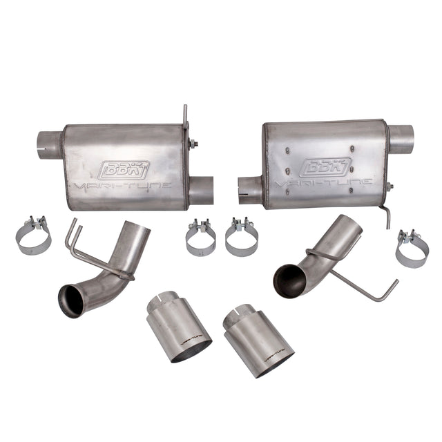BBK MUSTANG GT 5.0 VARITUNE AXLE BACK EXHAUST KIT (STAINLESS) BBK Performance Parts Exhaust System Kit  AXOPROS