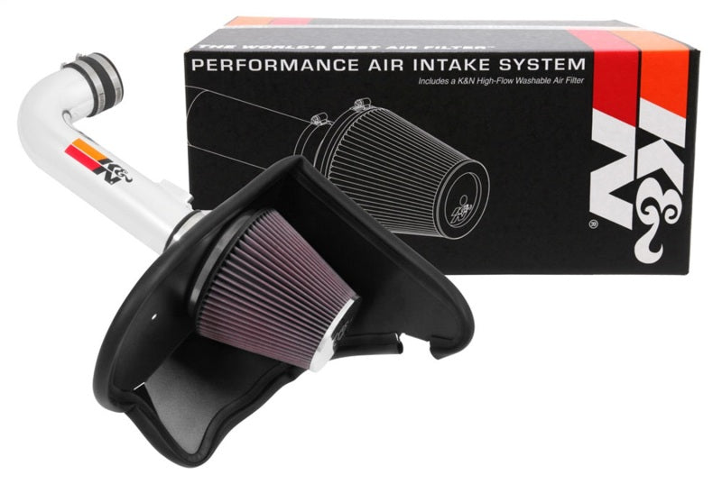 K&N 16-17 Chevy Camaro 3.6L Silver Typhoon Short Ram Intake K&N Engineering Cold Air Intakes  AXOPROS