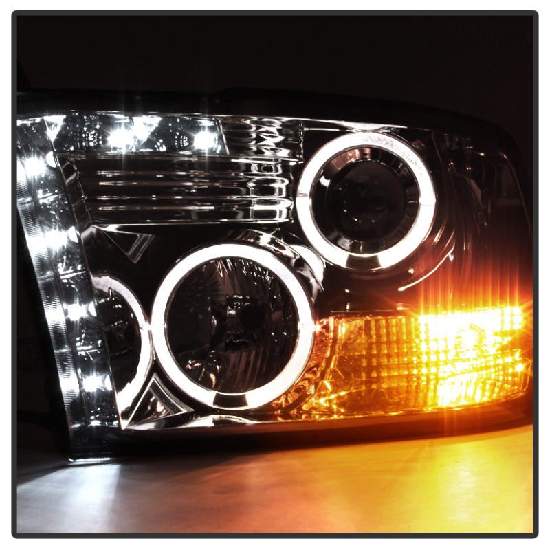 Spyder Dodge Ram 1500 09-14 10-14 Projector Headlights Halogen- LED Halo LED- Smke PRO-YD-DR09-HL-SM SPYDER Headlights  AXOPROS