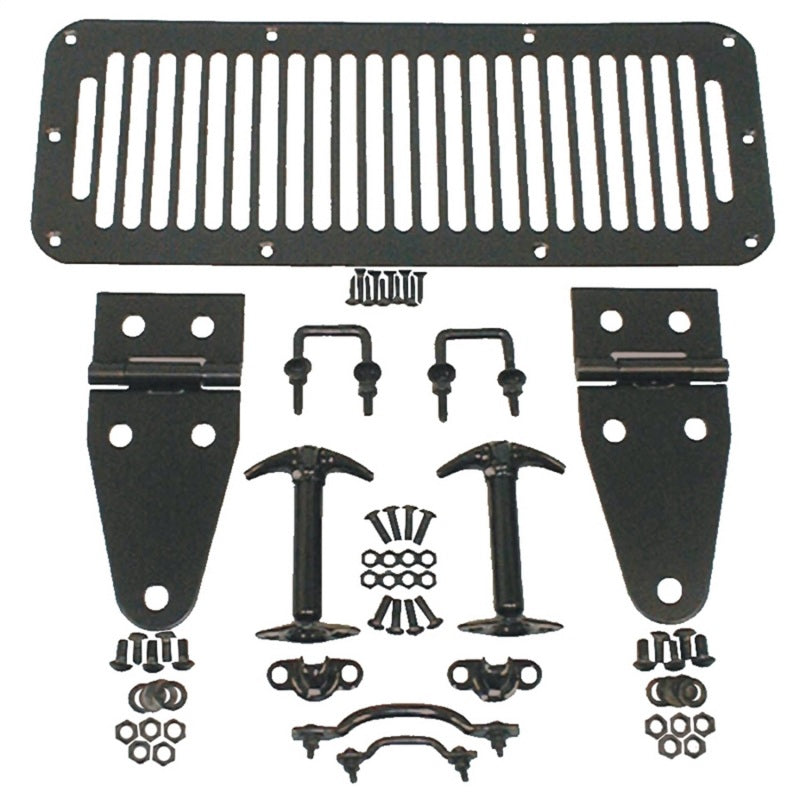 Rugged Ridge 78-95 Jeep CJ / Jeep Wrangler Black Hood Kit Rugged Ridge Hoods  AXOPROS