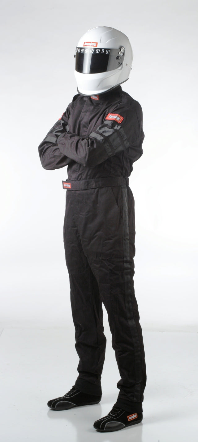 RaceQuip Black SFI-1 1-L Suit - Small Racequip Racing Suits  AXOPROS