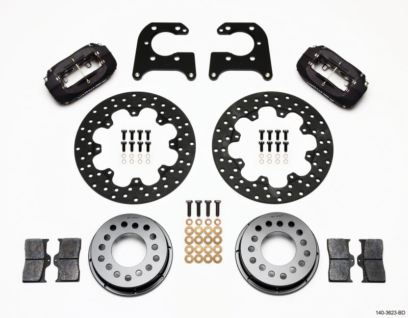 Wilwood Forged Dynalite Rear Drag Kit Drilled Rotor Big Ford 2.50in Offset Wilwood Big Brake Kits  AXOPROS