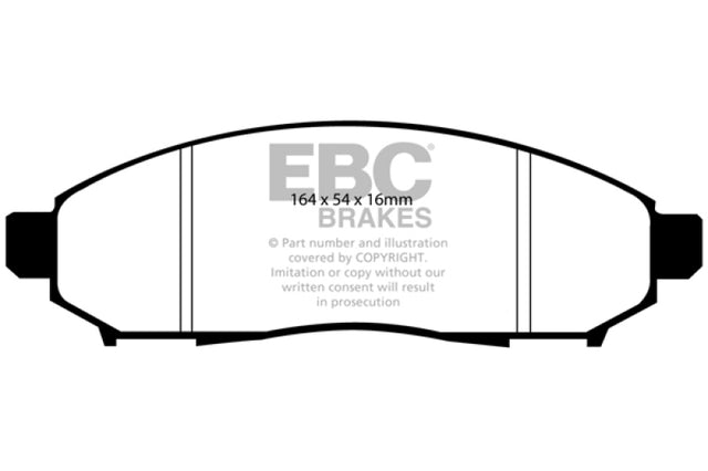 EBC 05+ Nissan Frontier 2.5 2WD Greenstuff Front Brake Pads EBC Brake Pads - Performance  AXOPROS
