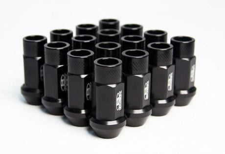 BLOX Racing BLOX Racing Street Series Forged Lug Nuts - Black 12 x 1.5mm - Set of 20 (New Design) Lug Nuts aftermarket performance part