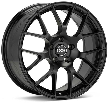 Enkei Raijin 18x9.5 45mm Offset 5x100 Bolt Pattern 72.6 Hub Bore Black Wheel Enkei Wheels - Cast  AXOPROS