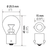 Hella Bulb 7506 12V 21W Ba15S S8 (2) Hella Bulbs  AXOPROS