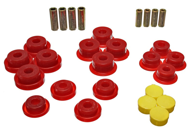 Energy Suspension 97-06 Jeep Wrangler TJ/YJ Red Front Control Arm Bushings (Must reuse OEM Outer She Energy Suspension Bushing Kits  AXOPROS