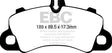 EBC 2018+ Porsche Cayenne (3rd Gen) 3.0L Turbo Bluestuff Front Brake Pads EBC Brake Pads - Racing  AXOPROS