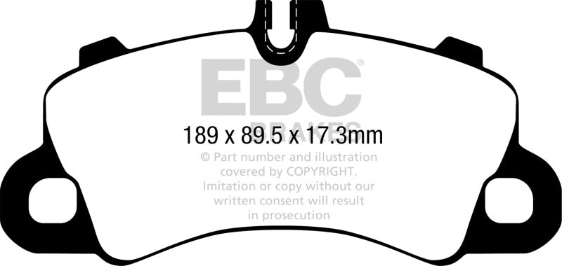 EBC 2018+ Porsche Cayenne (3rd Gen) 3.0L Turbo Bluestuff Front Brake Pads EBC Brake Pads - Racing  AXOPROS