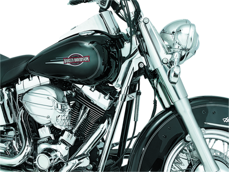 Kuryakyn Downtube Covers 00-06 Softail Chrome - AXOPROS Kuryakyn Frame Sliders  