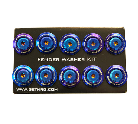 NRG Fender Washer Kit (TI Series) M6 Bolts For Plastic (TI Burn Washer/TI Burn Screw) - Set of 10 NRG Hardware Kits - Other  AXOPROS
