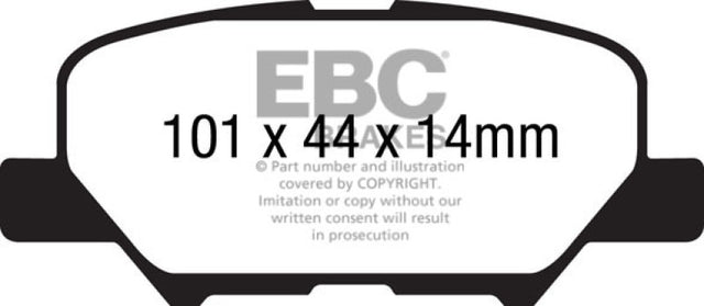 EBC 14+ Mazda 3 2.0 (Mexico Build) Yellowstuff Rear Brake Pads EBC Brake Pads - Performance  AXOPROS