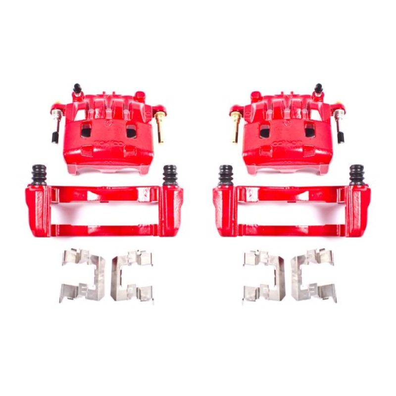 Power Stop 16-17 Subaru Crosstrek Front Red Calipers w/Brackets - Pair PowerStop Brake Calipers - Perf  AXOPROS
