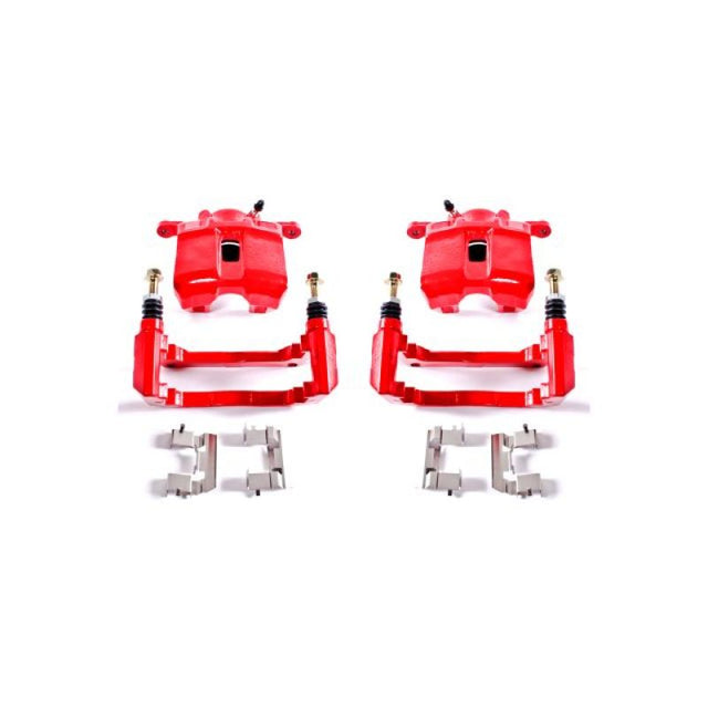 Power Stop 01-03 Acura CL Front Red Calipers w/Brackets - Pair PowerStop Brake Calipers - Perf  AXOPROS