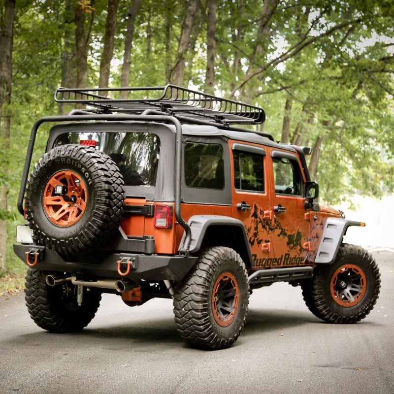 Rugged Ridge Hurricane Flat Fender Flare Kit 07-18 Jeep Wrangler Rugged Ridge Fender Flares  AXOPROS