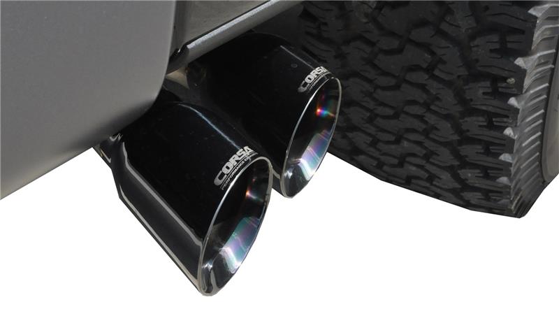 Corsa 2011-2014 Ford F-150 Raptor 6.2L V8 133in Wheelbase Black Xtreme Cat-Back Exhaust CORSA Performance Catback  AXOPROS