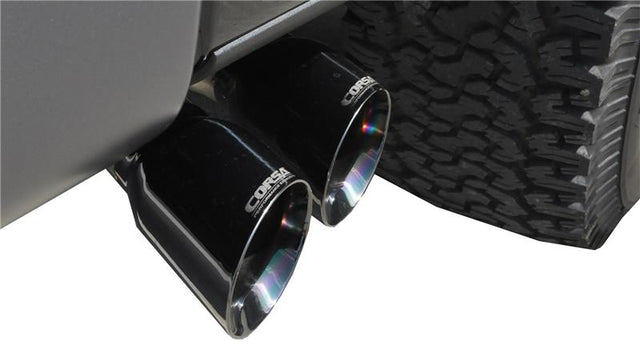 Corsa 2011-2014 Ford F-150 Raptor 6.2L V8 133in Wheelbase Black Xtreme Cat-Back Exhaust CORSA Performance Catback  AXOPROS