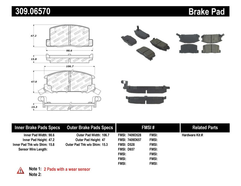 StopTech Performance 1/90-95/00-05 Toyota MR2/Spyder Rear Brake Pads Stoptech Brake Pads - Performance  AXOPROS